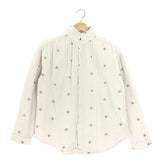 Ecru SANDY Khadi Cotton Embroidered Shirt / BSBEE - Size S