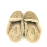 Ecru Shearling Suede Mules / MIU MIU - Size 39