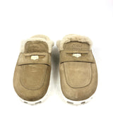 Ecru Shearling Suede Mules / MIU MIU - Size 39