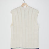 Ecru Sleeveless Knitted Cardigan - model MARTINGALE /MAJE - Size 1