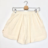 Ecru Terry Mini Shorts / JOHANNA PARIS - One Size