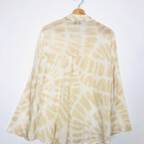 Ecru Tie Dye Cotton Voile Blouse / BY COCO - One Size