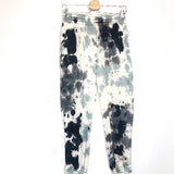 Ecru Tie-dyed Drawstring Silk Jogger / MIJO BY MICHELLE JONAS - Size S