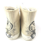Ecru WALK'N'Dior Cotton Canvas With Black Toile De Jouy Tiger Print High Top Sneakers / DIOR - Size 39