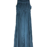 Deep Teal DELIA Pleated Maxi Dress / ULLA JOHNSON - Size 4