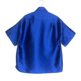 Electric Blue Satinated Shirt / SANDRO - Size 0