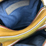 Yellow Leather and Suede Mini CHARLY Shoulder Bag / CLARIS VIROT