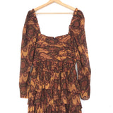 Ember Print NAIYA Ruffled Mini Dress / ULLA JOHNSON - Size US 6