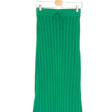 Emerald Green Cotton Knitted Midi Skirt / RUE STIIC - Size S