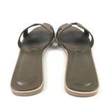 Etoupe ORAN Epsom Leather Sandals / HERMES - Size 37