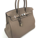 Etoupe Togo Birkin 35 Palladium Hardware / HERMES