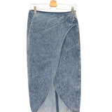 Faded Blue ETANA Asymmetric Denim Midi Skirt / IRO - Size 38