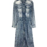 Faded Blue TOMIA Denim Maxi Dress / ISABEL MARANT ETOILE - Size 36