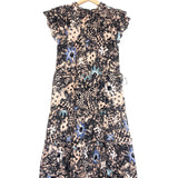 Faded Coral REMA Ruffled Sleeves Midi Dress / ULLA JOHNSON - Size 2