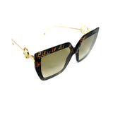 FF Monogram BAGUETTE Oversized Square Sunglasses / FENDI