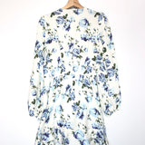 Floral Linen Long Sleeves Mini Dress / THE KOOPLES - Size 1