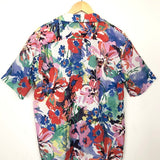Floral Printed Short Sleeves Blouse with Tailored Collar / MARGAUX LONNBERG - Size 34