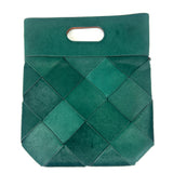 Forest Green Poney Hair Medium Intrecciato Slip Tote Bag / BOTTEGA VENETA