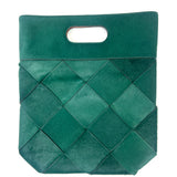 Forest Green Poney Hair Medium Intrecciato Slip Tote Bag / BOTTEGA VENETA