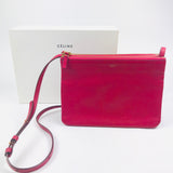 Fuchsia Lambskin Leather Small Trio Crossbody Bag / CELINE