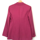 Fuchsia Wool Stretch Double-breasted Suit Jacket / MAJE - Size 36