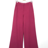 Fuchsia Wool Wide-leg Stretch Tailored Pants / MAJE - Size 36