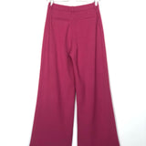 Fuchsia Wool Wide-leg Stretch Tailored Pants / MAJE - Size 36