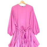 Fuchsia ELLA Cotton Poplin Belted Mini Dress / RHODE - Size M