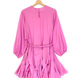 Fuchsia ELLA Cotton Poplin Belted Mini Dress / RHODE - Size M