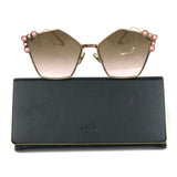 Geometric Gradient Lens Bead-embellished Sunglasses / FENDI