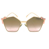 Geometric Gradient Lens Bead-embellished Sunglasses / FENDI