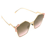 Geometric Gradient Lens Bead-embellished Sunglasses / FENDI