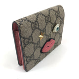 GG Supreme Canvas Embellished Face Bifold Card Holder / GUCCI