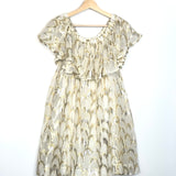 Gold Lame Scale Design Off-shoulder Dress / ANINE BING - Size M