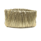 Gold Laminated Pleated Evening Bag / LOEFFLER RANDALL