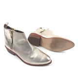 Gold Leather Ankle Boots / TEMPS D'ORAGE - Size 37