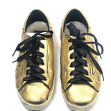 Gold Leather Low Top Sneakers / GOLDEN GOOSE - Size 37