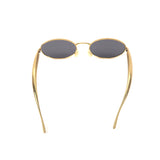Gold Metal Sardine Oval Sunglasses / BOTTEGA VENETA