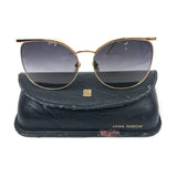 Gold Oversized Sunglasses / LINDA FARROW