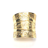 Gold Plated CANCUN Adjustable Ring / GAS BIJOUX