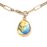 Gold Plated Labradorite Stone Necklace / HANKA IN