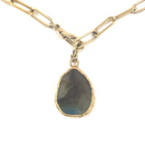Gold Plated Labradorite Stone Necklace / HANKA IN