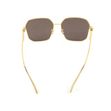 Gold Tone Metal Geometric Frame Sunglasses / BOTTEGA VENETA