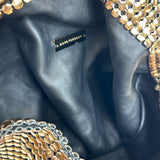 Gold Tone Metallic Pixel Mesh Tote Bag / PACO RABANNE