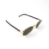 Gold/Brown Oval Frame Sunglasses / PRADA