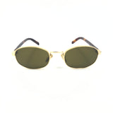 Gold/Brown Oval Frame Sunglasses / PRADA