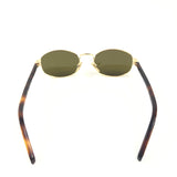 Gold/Brown Oval Frame Sunglasses / PRADA