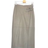 Gray skirt with belt on a white background