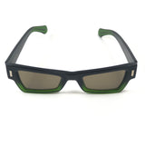 Green Acetate Cat Eye Sunglasses / FERRAGAMO