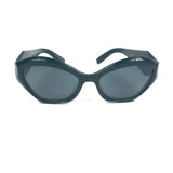 Green Acetate Mother of Pearl Embellished Butterfly Sunglasses / GIRGIO ARMANI